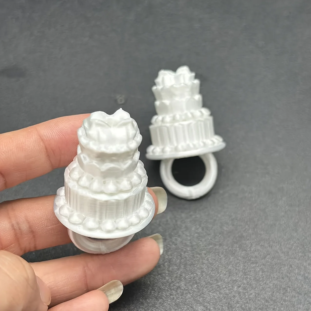 Candle Ring Party Photo Prop Dreamy Cake Ring Jewelry Creative Birthday Decoration Handmade 3D -Like
