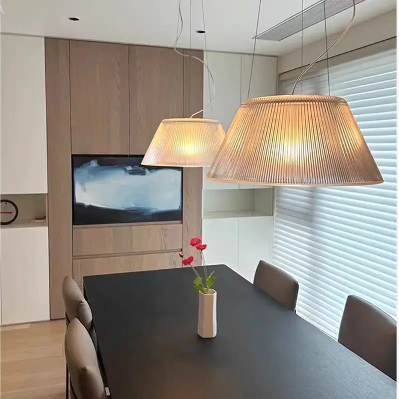 

Romeo Moon pendant lamp led clear Streak Glass Hanging lamp over Table Restaurant Office Bedroom Minimalist Round dining lamp