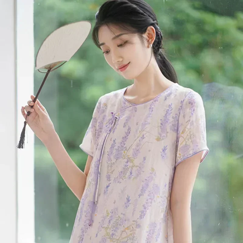 Ramie Grey Fabric, Thickened Sand Washed Raw Plain Weave, Eco Friendly Natural Antibacterial Anti Pilling, For Summer Hanfu Dre