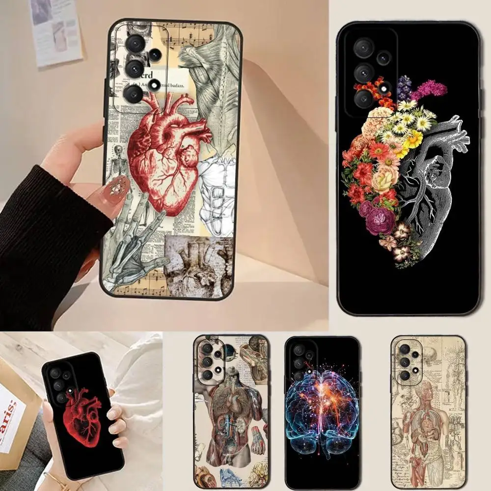 

Human Anatomy Medical Phone Case For Samsung Galaxy A13,A21s,A22,A31,A32,A52,A53,A71,A80,Soft Black Shell