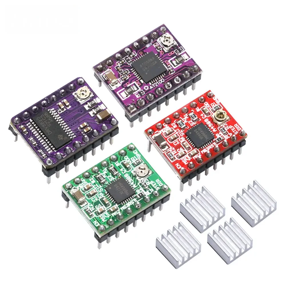 High-Performance StepStick Motor Driver – A4988/DRV8825 with Thermal Heatsink for RAMPS 1.4 3D Printer Upgrades AT2100