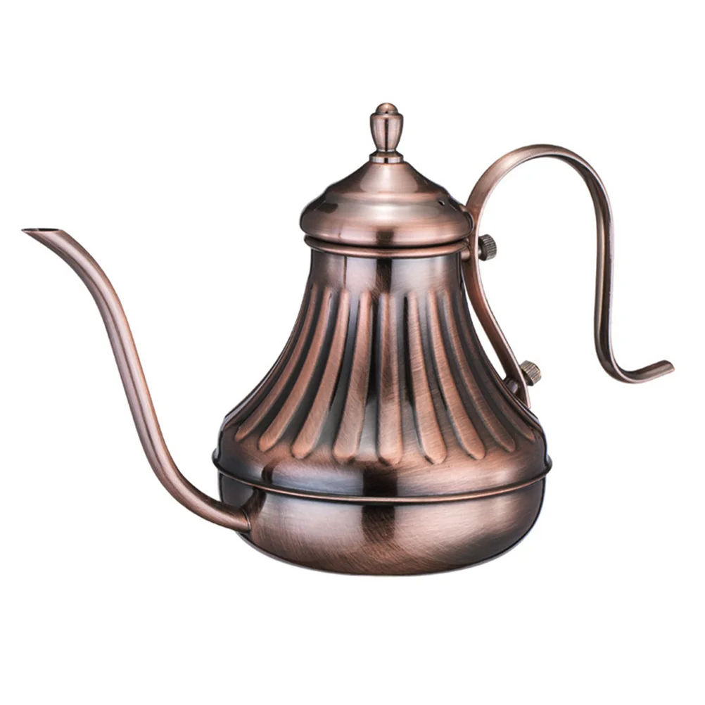 

1pc Stainless Steel Long Spout Kettle Hand Brewing Tea Pot Kitchen Coffee Shop Home Office Use Coffee Pouring Pot