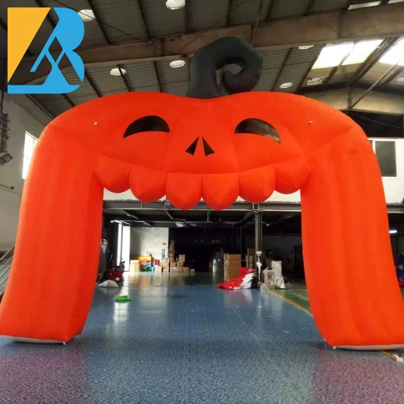 Bespoke Event Supply Giant Inflatable Pumpkin Smile Face Arch Gate for Halloween Carnival Decorations Toys