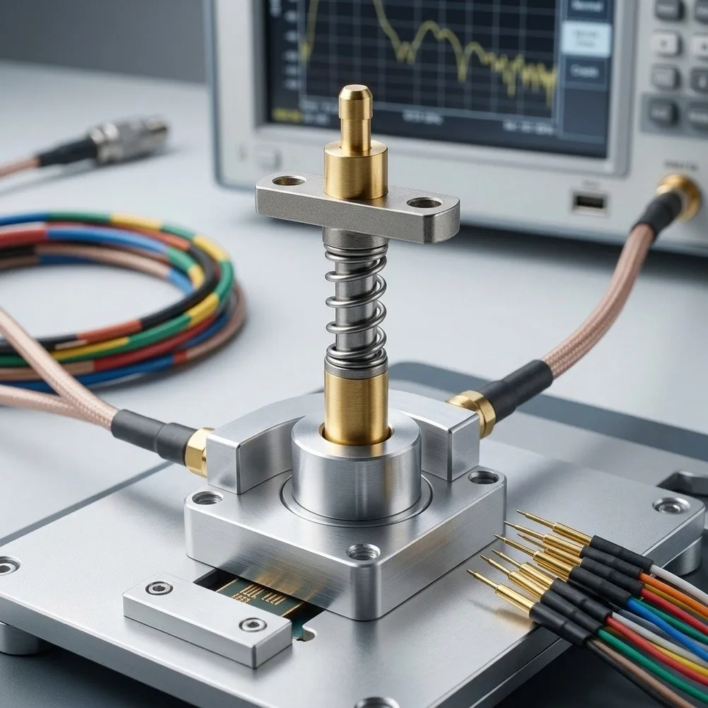 U.FL Interface ML51J RF Probe for For mobile Phone Testing Spring Loaded External Connector 22.2mm and 22.4mm Gold Finish