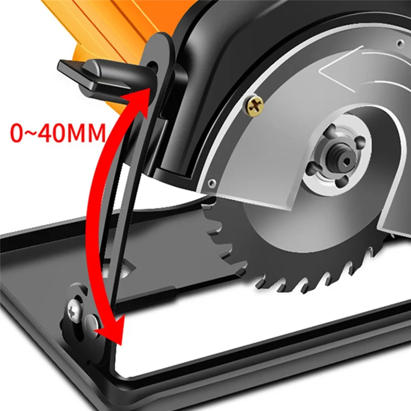 45°Adjustable Cutting Depth Positioning Bracket Angle Grinder Retrofit Cutting Machine Slotting Base for 100-125MM