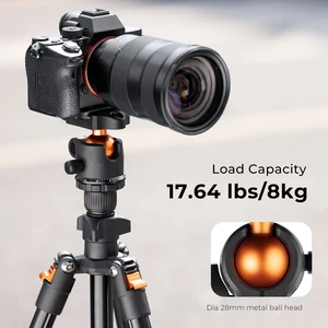 K & F konsept taşınabilir kamera seyahat tripod, ve Çok daha fazlası ile esnek, 360-degree topu kafa, hızlı bırakma için Canon, Nikon, Sony DSLR, En çok satılan 12 işkembe başı, 7 numara