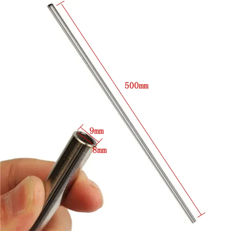 5Pcs 500mm 304 Stainless Steel Capillary Tube Silver OD 9mm ID 8mm Stainless Steel Pipe Used for Aviation Antenna Machinery