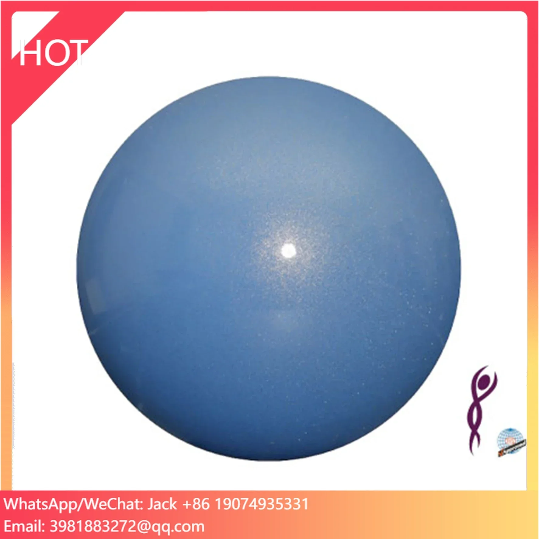 VNT Professional  Rhythmic Gymnastics Ball FIG Approved Star Line Rhythm Glitter Blue/Red/Yellow  Ball 18.5cm For High level