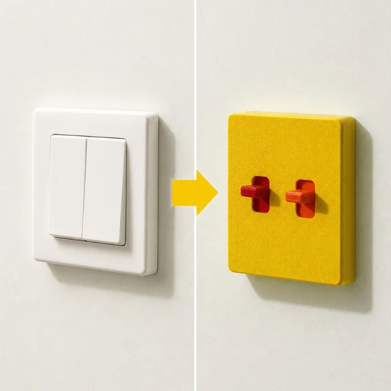 Unique Retro 86 Type Light Switch Cover 3D Printed Plastic Decor Panel Fun Creative Home Wall Plate Gift for Friends