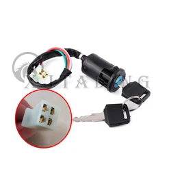 Universal Motorcycle 4 Wires Ignition Switch Key For Honda Kawasaki Suzuki Most Motorbike ATV Go kart Buggy Quad Dirt Bikes