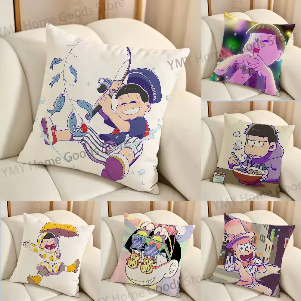 Cartoon TV Mr Osomatsu Gifts PillowCase Sofa Cushion Cover Suitable For Home Bedroom Room custom Decor
