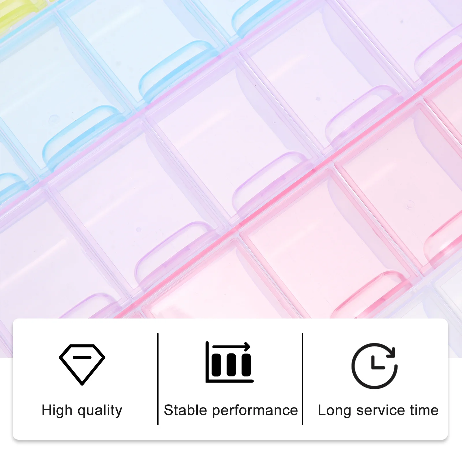 1Pcs Diamond Storage Box 35 Separate Slots Portable Bead Organizer Box for Rhinestones Sequins Craft Accessories Storage Case