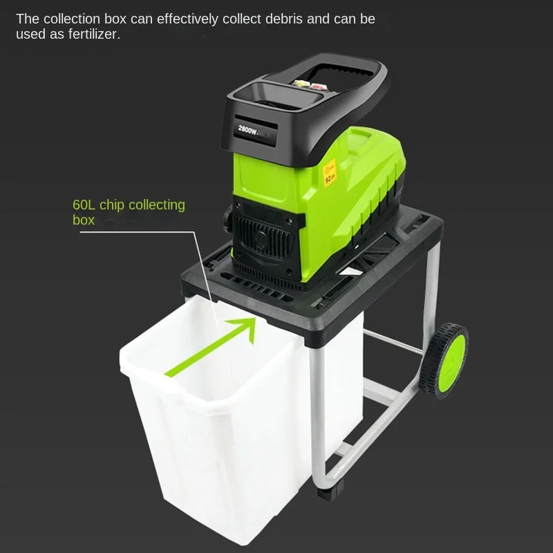 2800W Garden Use Desktop Electric Crusher High Power Electric Branch Crusher Electric Crusher Garden Tool 220V