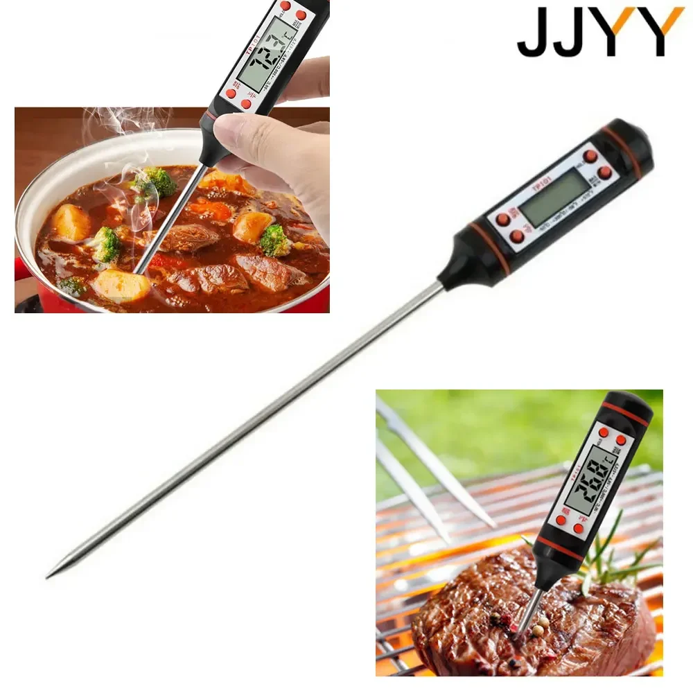 JJYY Digital Meat Thermometer Cooking Food Kitchen Probe Buffalo Milk Liquid Oven Digital Temperature Stonego Kitchen Tool