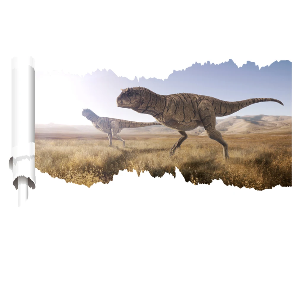 Cartoon Reel Dinosaur Animal Wall Stickers For Kids Room Bedroom Home Decor Vivid Wall Decals PVC Mural Art Poster