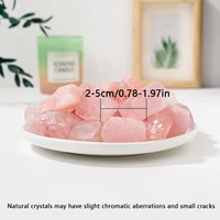 50g/Bag Natural Rose Quartz Raw Stone Pink Rough Pink Quartz Unpolished Home Garden Decoration Ornaments 2