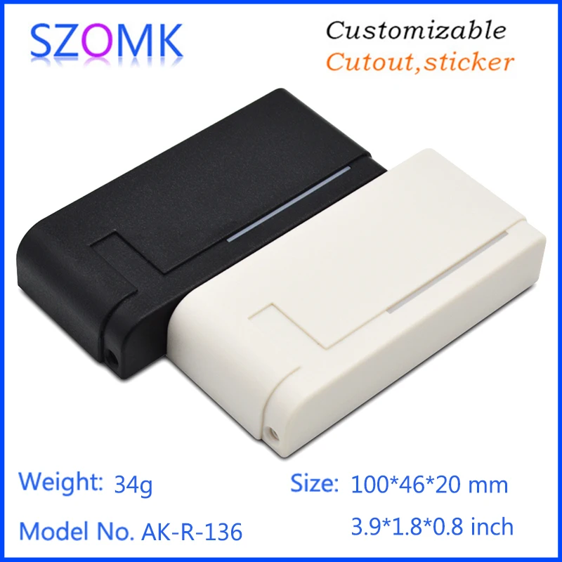 1Piece 100*46*20mm new design plastic reader access control system enclosure for electronics sensor szomk abs plastic case