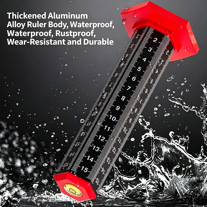 Equal Height Level Ruler for Wall Tile Laying Woodworking Gradienter Suspended Ceiling Paving Tile 6-sided Scale Leveling Ruler