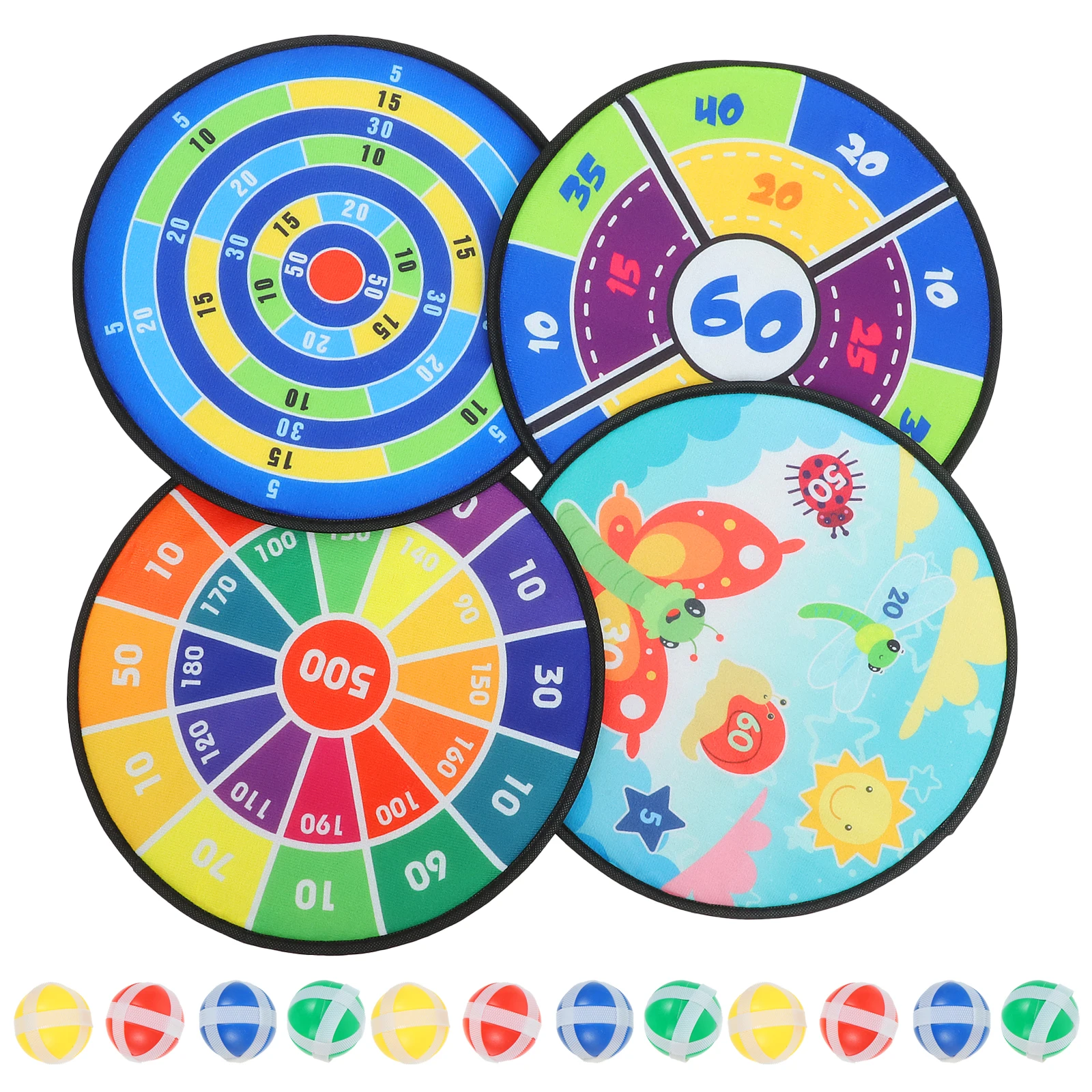 4 Zestawy Rzutki do Rzucania z Przylepnymi Kulkami, Zabawki Plenerowe dla Dzieci, Strzelanie do Tarczy