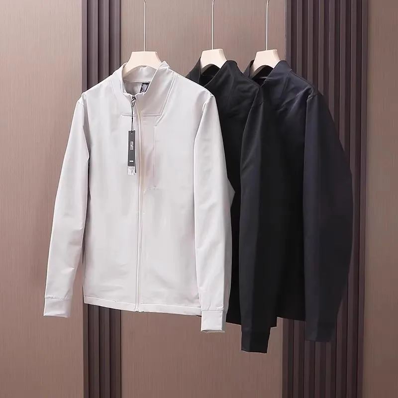 

Мужская спортивная повседневная куртка серии XiaoLu с 3D-кроем, воротником-стойкой, для активного отдыха, весна-лето, длинный рукав, стандартная длина