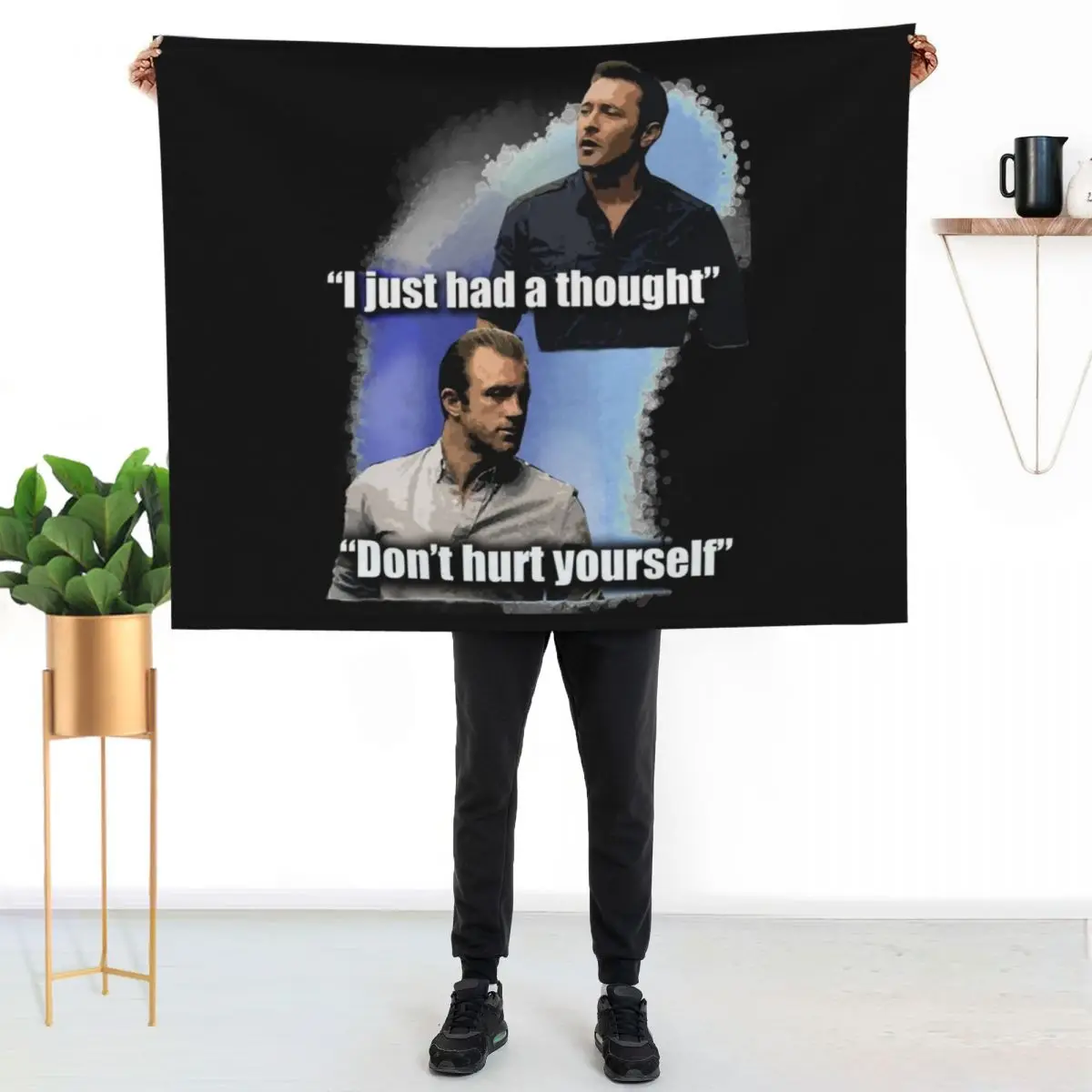 Funny Man Hawaii Five-0 Quote Graphic For Fans Throw Blanket warm for winter Sofas warm winter Luxury St bed plaid Blankets