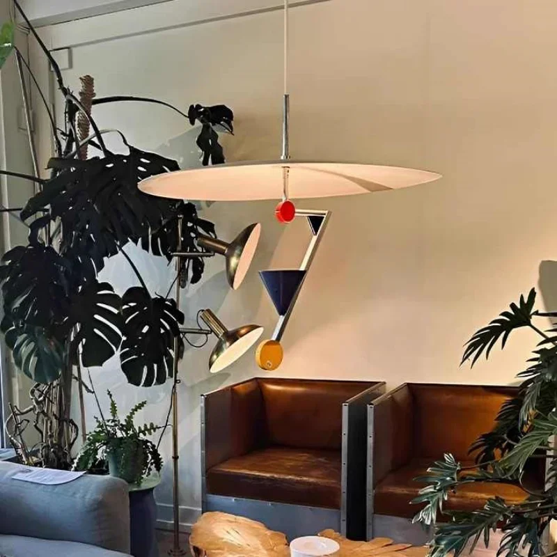 Creative Colourful Geometric Pendant Light led kids lamp For Living Rooms Bedrooms Dining Rooms Bauhaus Dopamine Art Lamp