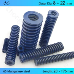 Compression Spring Light Load Die Mold Springs Blue Outer Diameter 8 10 12 14 16 18 20 22mm Length 20 25 30 35 40 45 - 175mm