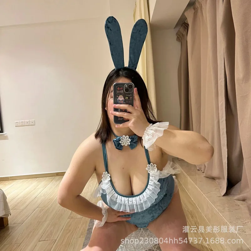 زي تأثيري مثير للنساء ، كامل الجسم ، زي الأرنب أنيمي ، ارتداءها أرنب ، زي CTX ، أرنب ، الترتر ، مثير ، زائد الحجم