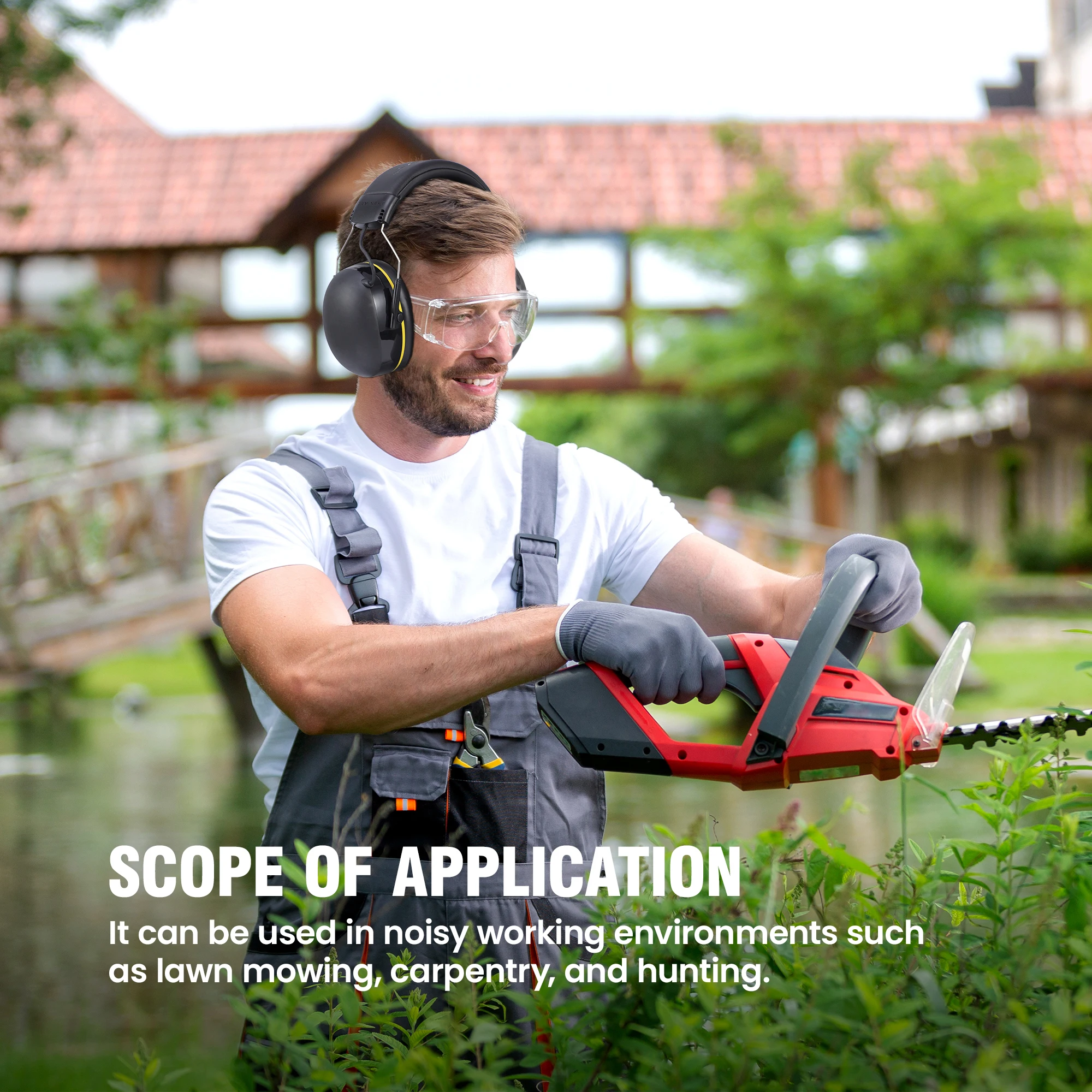 SNR 30dB Bluetooth 5.4イヤーマフ 充電式 産業用聴覚保護 建設作業者向け 騒音低減 安全