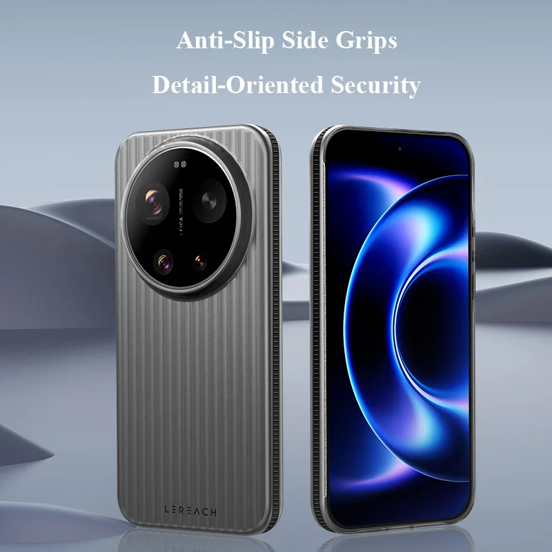 

For Xiaomi 17 Ultra 5G LeReach TOC ICICLE Case Micron-Level Frosted Slim Guard 3D Anti-Slip Side Grips Protection Cover Case