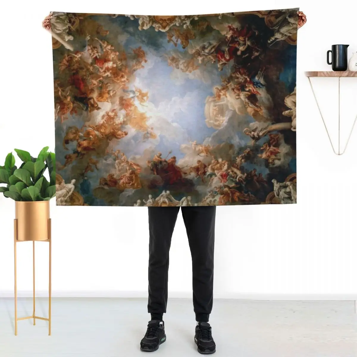 Early Renaissance Art Throw Blanket Bed Fashionable Multi-Purpose Summer Bed linens Luxury Soft Blankets