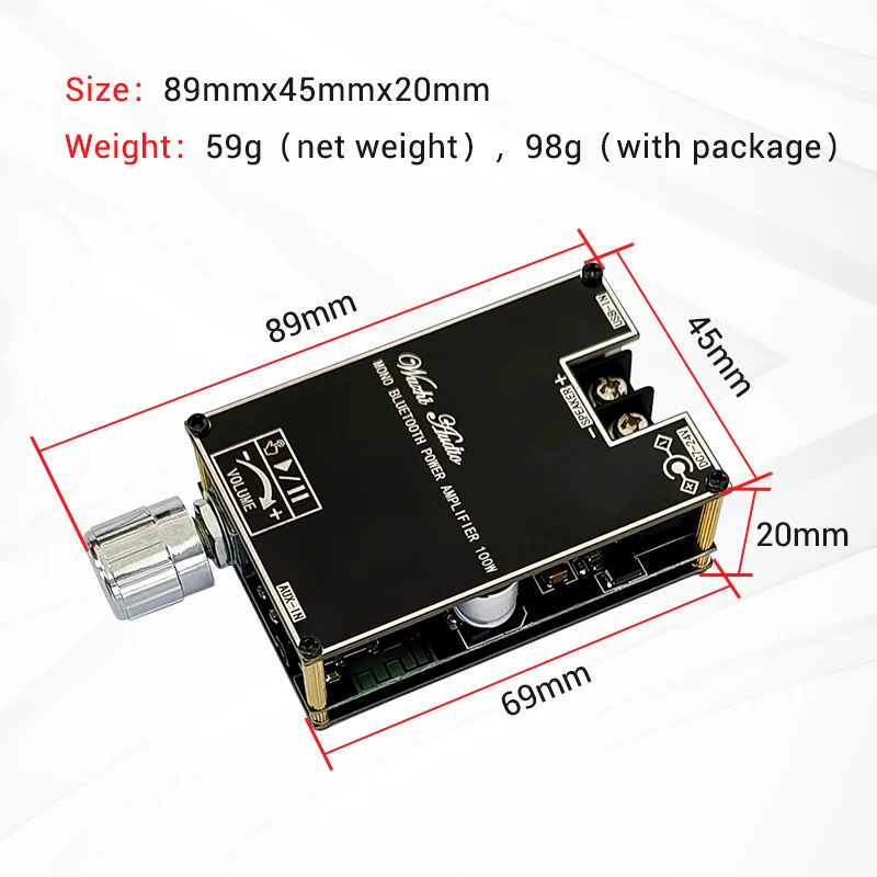 100w Bluetooth 5. 0 tpa3116d2 Mono BT Audio-Leistungs verstärker modul Amp Amplificador Heimkino mit Tws-Modus 1001b