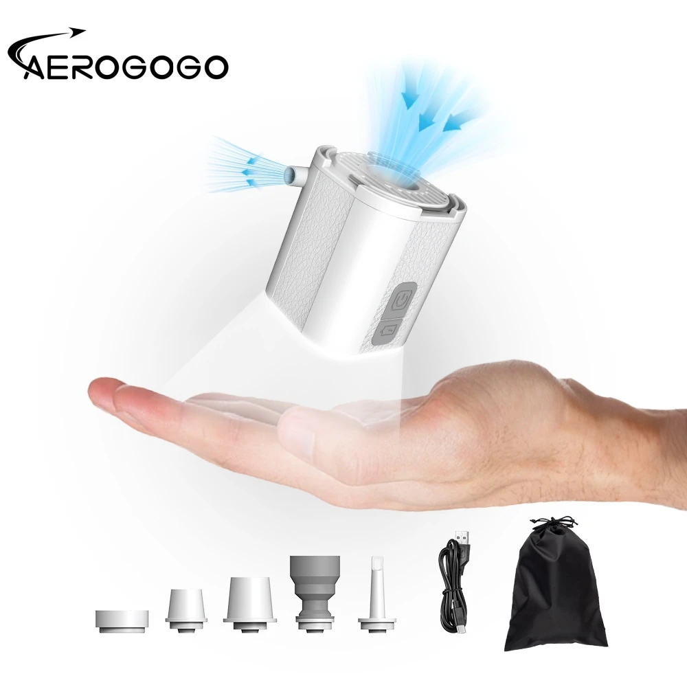 

Aerogogo GIGA PUMP TINY - Ultra-lightweight Mini Air Pump for Camping, Portable with Flashlight, for Mattresses, Pillows, Pads