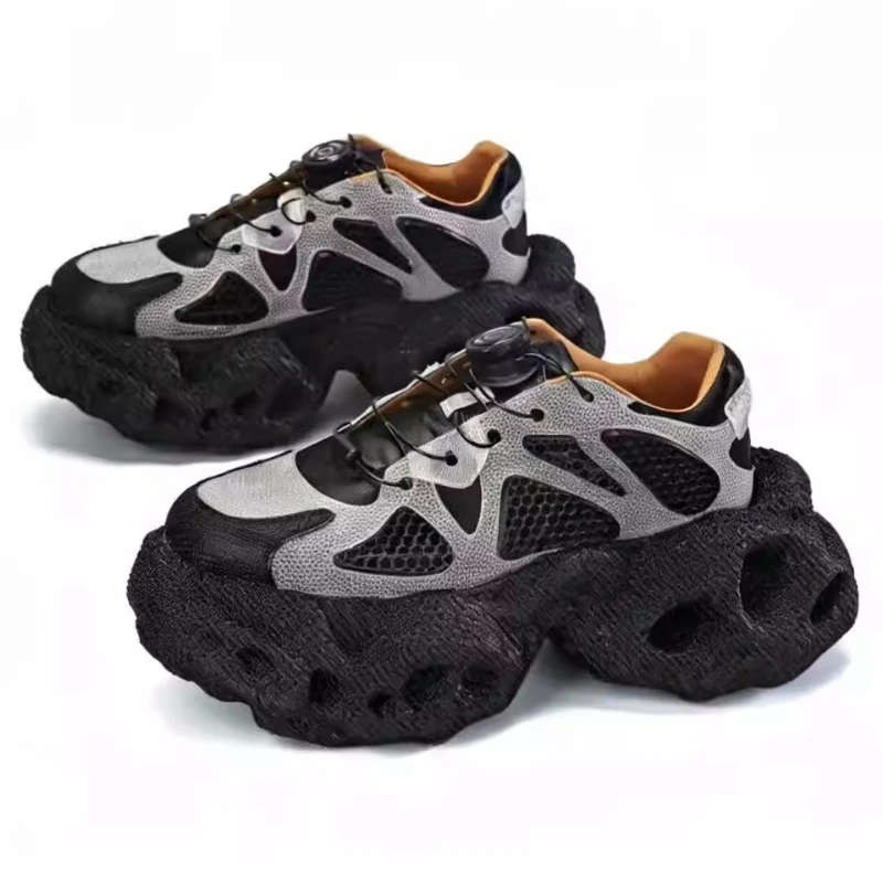 3D TPU Printing Design Shock-absorbing Casual Shoes for Men's Women's Non-slip and Wear-resistant Couple's Original Daddy Shoes