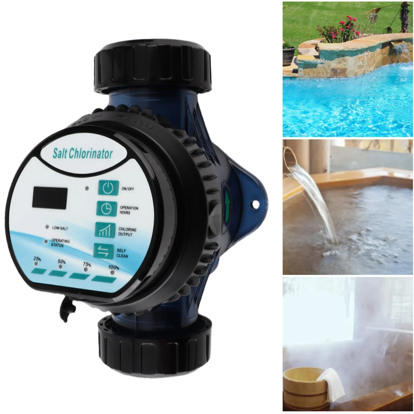 Saltwater Chlorinator DC24V Saltwater Pool Chlorinator System Swimming Pool Salt Chlorine Machine Saltwater Chlorine Generator