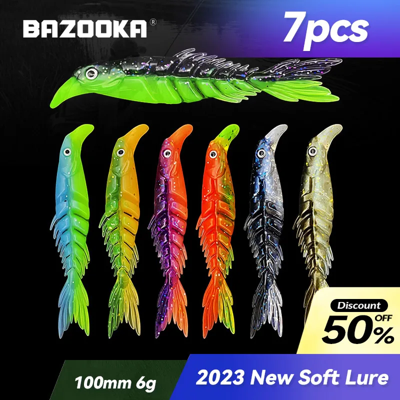 Bazooka Fishing Lure Dual Color Scissor Tail Leurre  High Strength Slowing Sinking Bait Swimbait Bass Pike Fishing Bait Tackle