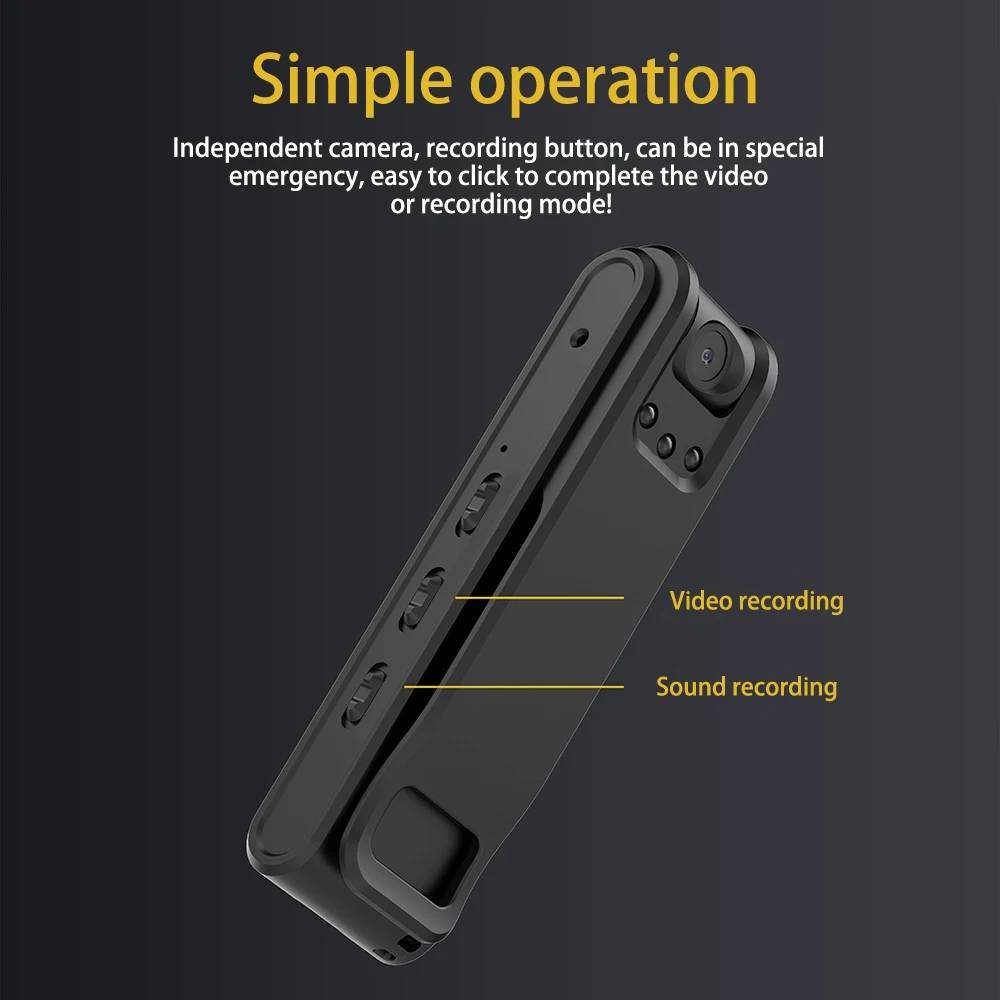 Mini HD 1080P Camera Portable Small Digital Video Recorder Super Long Battery Life Night Vision DV Camera with Magnetic Clip