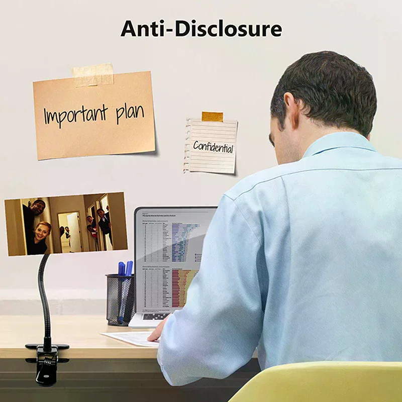Espejo con Clip Flexible para salón, extensión de pestañas de injerto, espejo de maquillaje con Clip para escritorio de ordenador, oficina, privacidad Personal, seguridad
