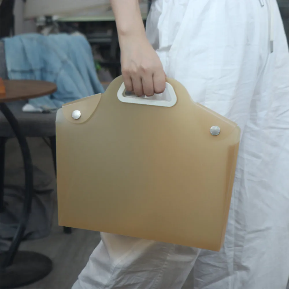 Portable Organization Clear Project Folders Waterproof Multicolor File Storage Bag Large Capacity Hand-carrying Document Folder