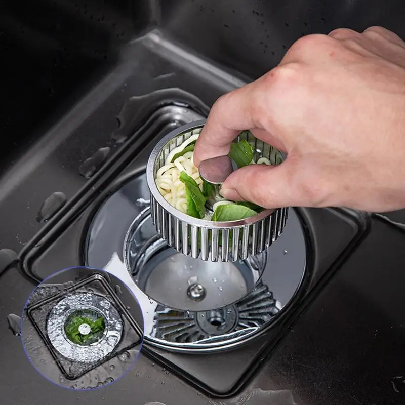 3 In 1 Sink Drain Strainer Stainless Steel Filter Strainer Removable Sewer Strainers Durable Sink Filters Kitchen Accessories