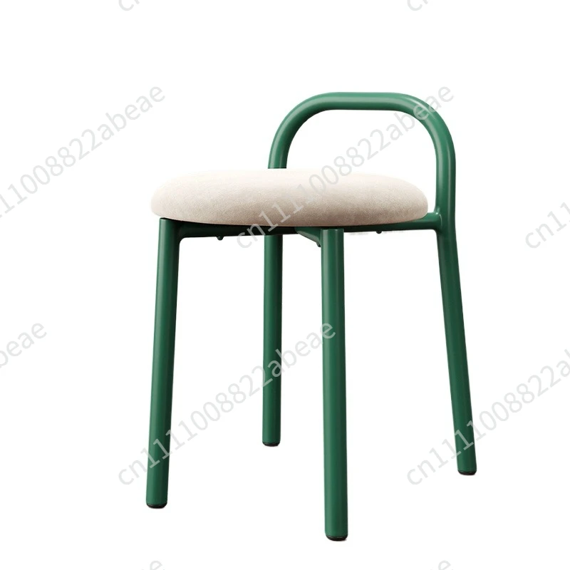 ‌Nordic Modern Dining Chair with Ergonomic Backrest, Multi-Color Velvet Makeup Stool for Bedroom Vanity & Home Decor