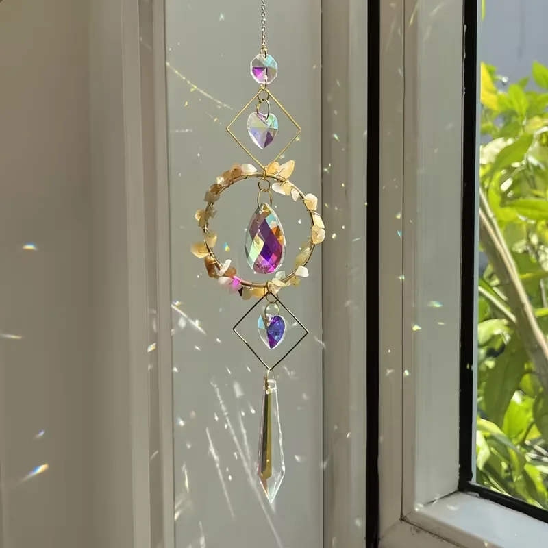 23/5000 Sunlight Catcher, Light and Shadow Wind Chime Pendant, Crystal Sun Catcher, Window and Balcony Decorative Item
