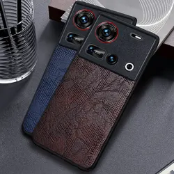 ZTE Nubia Z60S Pro Z60 Ultra Business용 케이스 바람 피질 패턴 가죽 커버 Z70