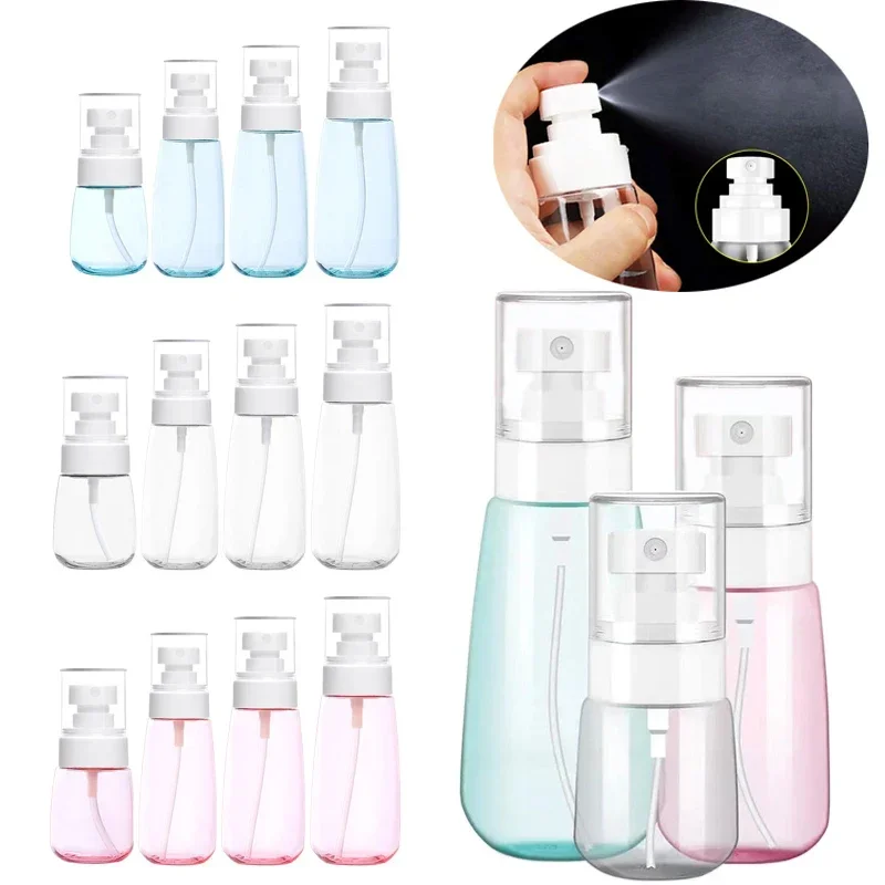 5PCS 30/60/100ml Portable Mini Plastic Sprayer Bottles Travel Size Reusable Fine Mist Spray Containers for Alcohol Water Perfume