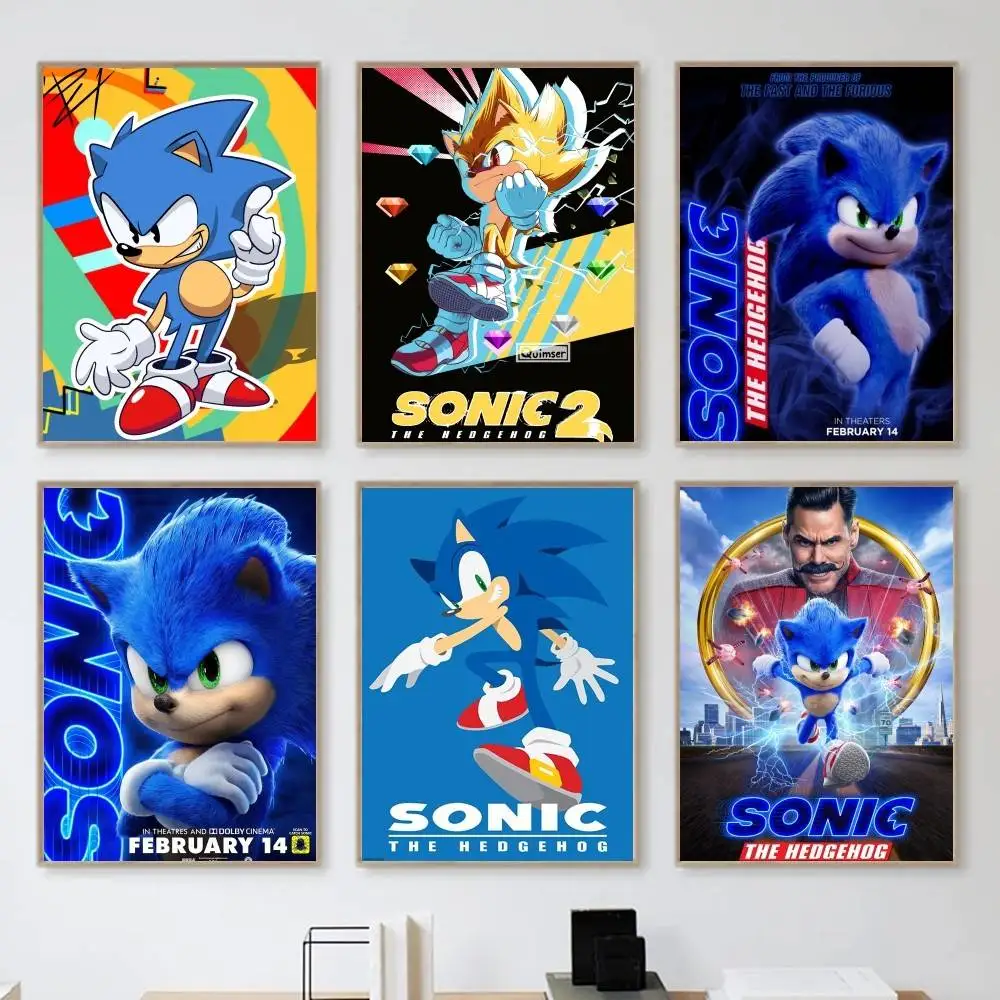 Supersonic-S-Sonic-Game Poster Self-adhesive Art Waterproof Paper Sticker Coffee House Bar Room Wall Decor