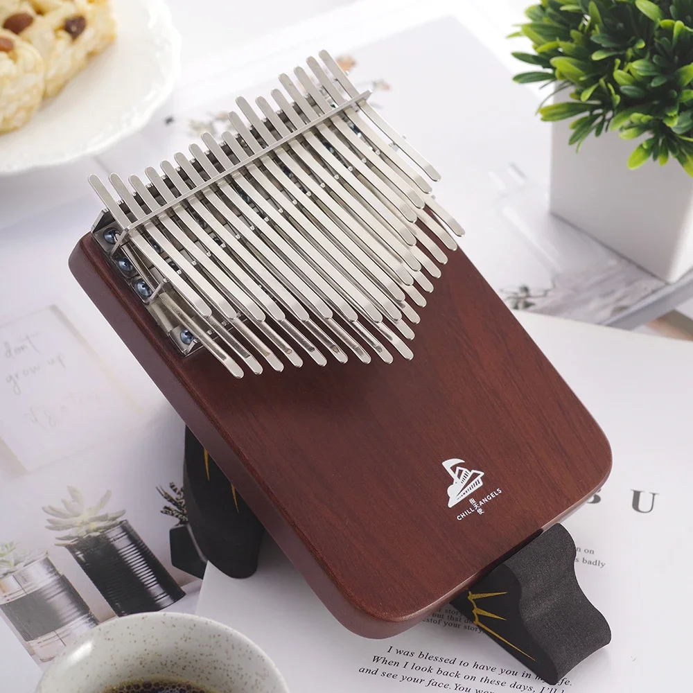 Chill Angels Kalimba 34 Key Thumb Piano C/B Note Ebony Wood Double Layer Keys Kalimbas Portable Professional Musical Instruments