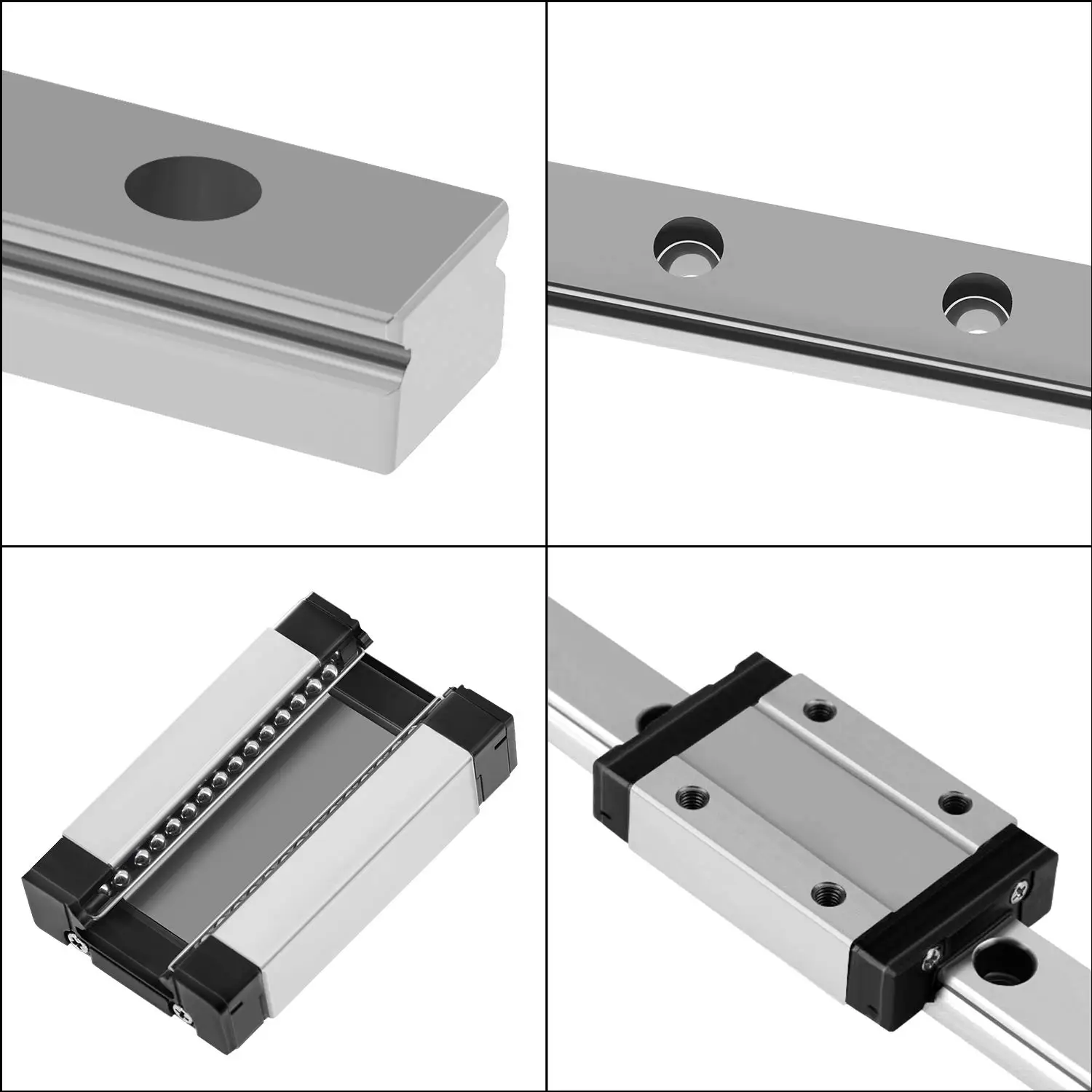 1pcs MGN Linear Guide + 2pcs MGN Black Block 3D Printer Part MGN7 MGN9 MGN12 MGN15 L From 100-800mm Miniature Linear Rail Slide