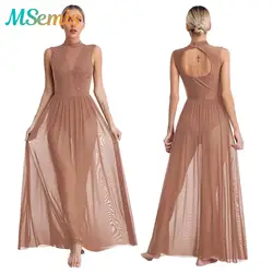 Abito da ballo lirico per balletto Abito con strass scintillanti per pattinaggio di figura Abbigliamento da ballo moderno e contemporaneo ginnico a rete trasparente intrecciata