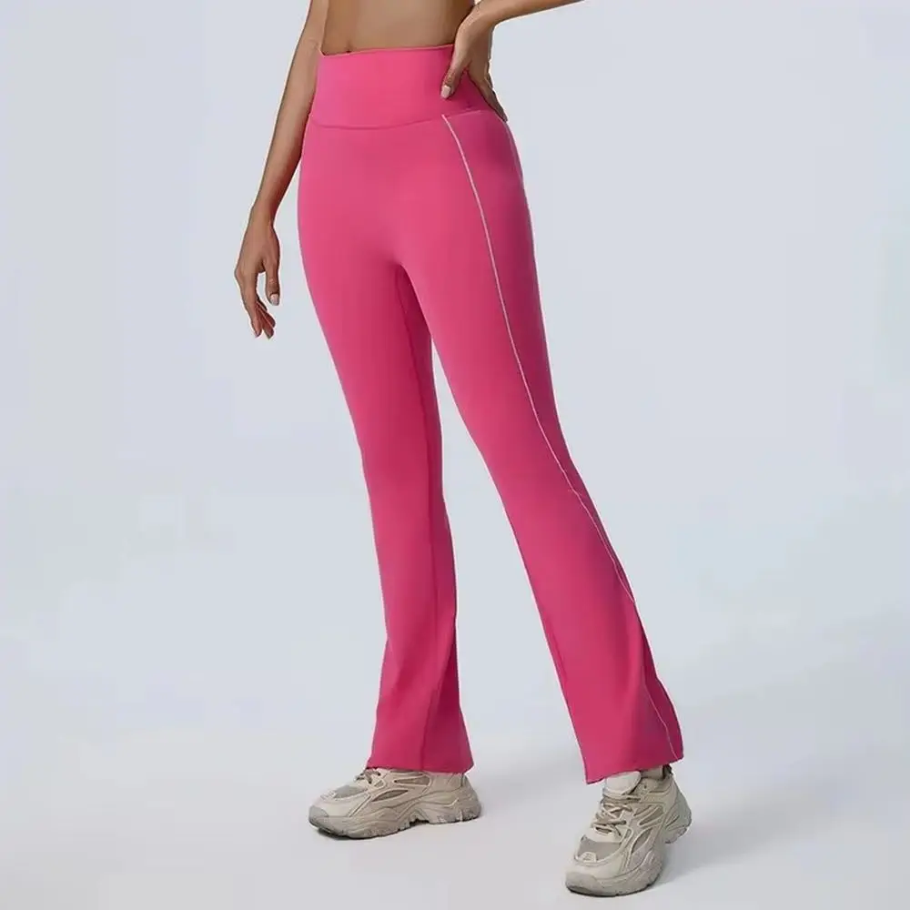 

Naked Feeling Women Yoga Flared Pants Gym High Waist Push Up Flared Pants Dancing Fitness Sports Breathable Yoga Clothe Leggings