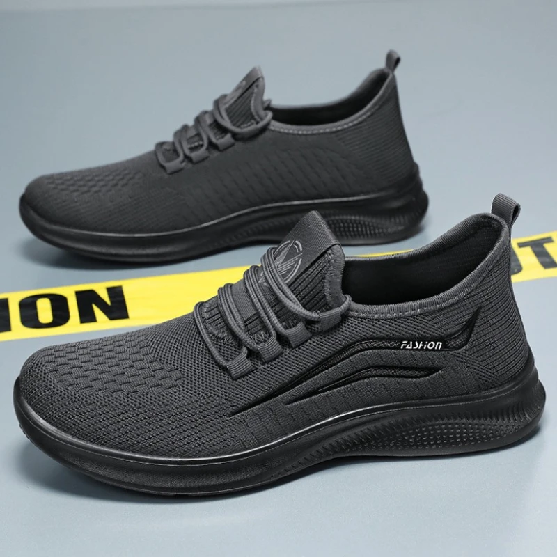 Fashion Men Running Shoes Lightweight Breathable Men Sneakers Comfort Lace Up Casual Shoes Non-slip Mesh Jogging Men Sport Shoes